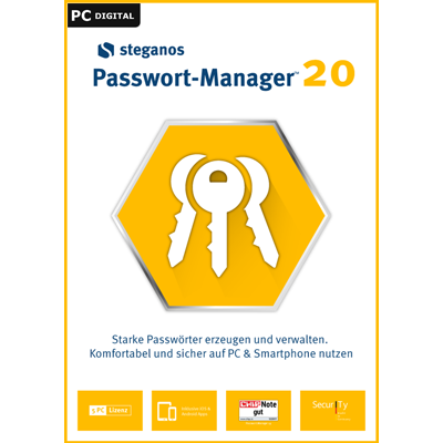 Steganos Passwort Manager 20, 5 Geräte 1 Jahr, Download