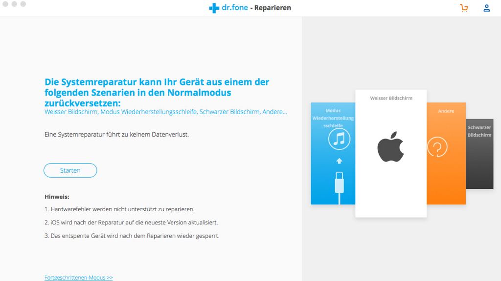 Wondershare Dr. Fone für iOS Toolkit (1 Jahr / 5 Geräte) - Mac
