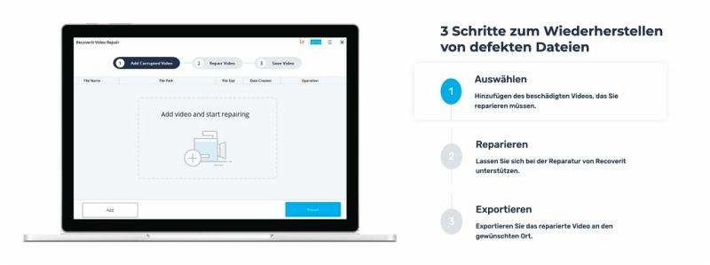 Wondershare Recoverit Video Repair Tool für Mac