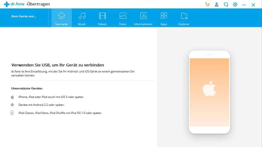 Wondershare Dr. Fone für iOS Toolkit (1 Jahr / 5 Geräte) - PC