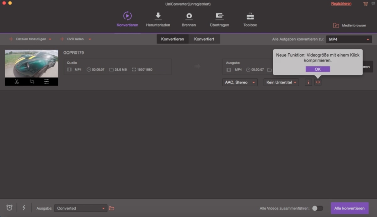 Wondershare UniConverter für Mac