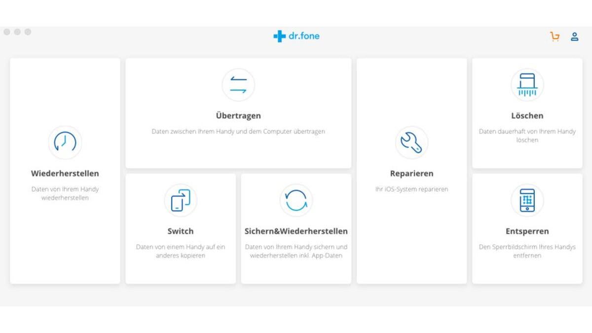 Wondershare Dr. Fone für iOS Toolkit (1 Jahr / 5 Geräte) - Mac