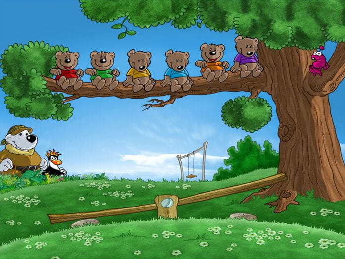 Emil und Pauline auf dem Spielplatz