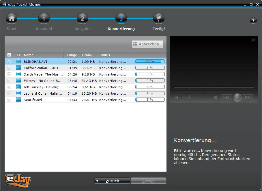 eJay Pocket Movies für Blackberry