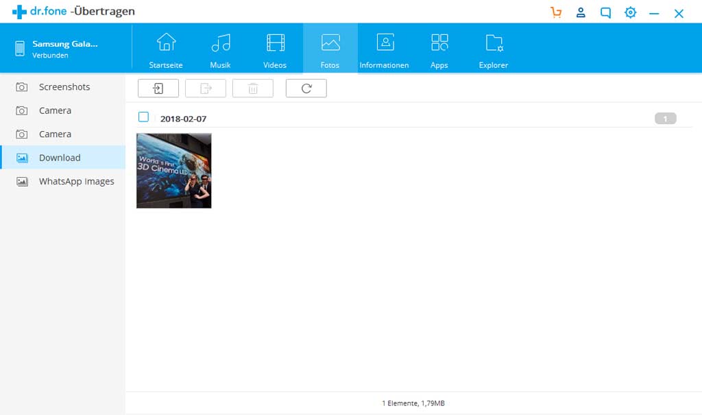 Wondershare Dr. Fone Übertragen (Transfer) Android 5 Geräte