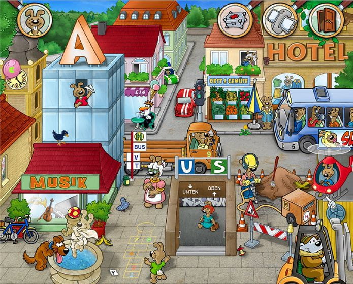 USM Emil und Pauline in der Stadt